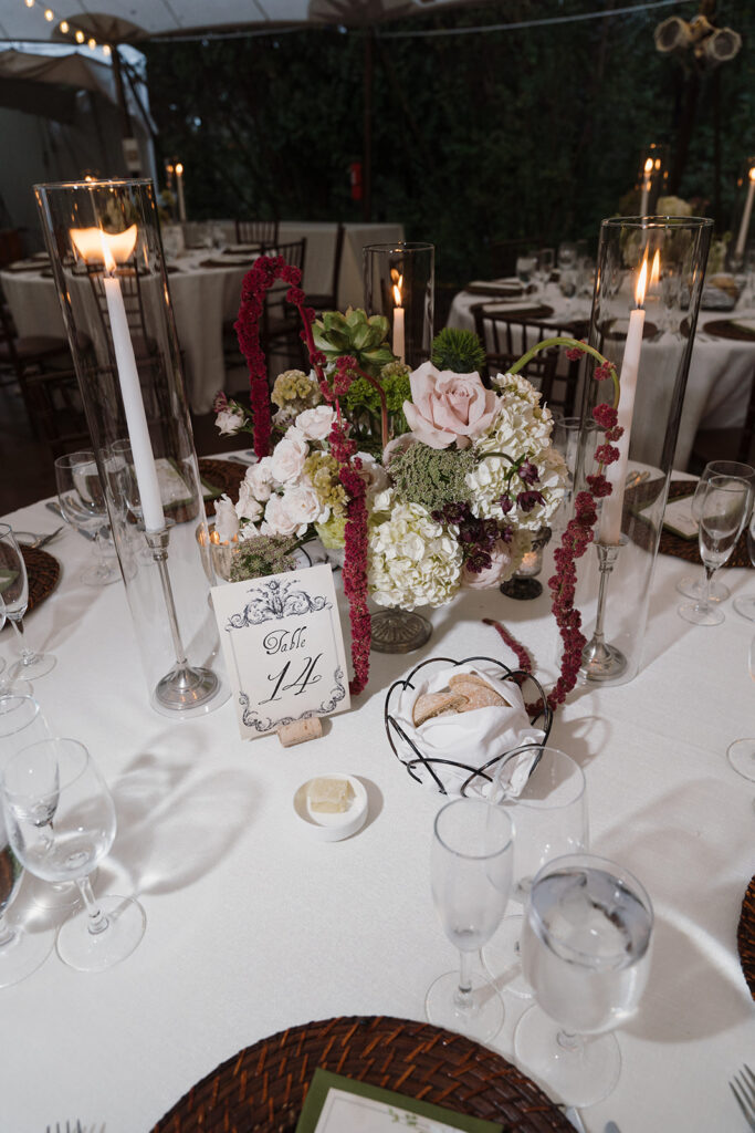 Virginia wedding florist creating architectural floral installations at The Clifton wedding venue