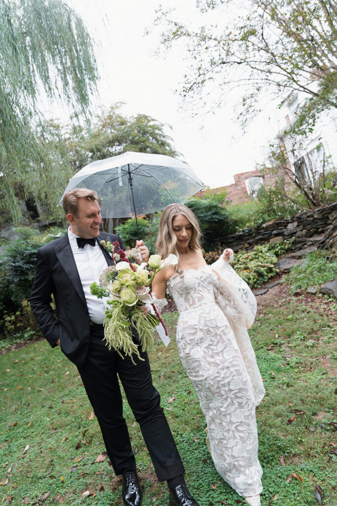 Fine art bridal bouquet photographed at The Clifton Charlottesville featuring modern structural wedding flowers
